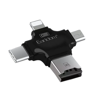 Кардидер MicroDrive USB 2.0 / Type-C / Lightning / Micro адаптер карты памяти Earldom ET-OT20 100849 фото