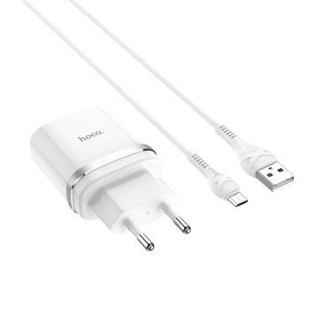 Зарядное устройство с кабелем Micro USB Veron VR-C12Q 1USB (18 Вт) White 100654 фото