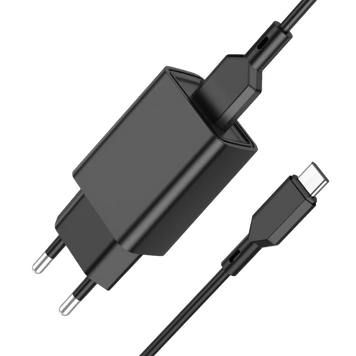 Зарядний пристрій з кабелем Type-C Borofone BA72A 1USB Black 100671 фото