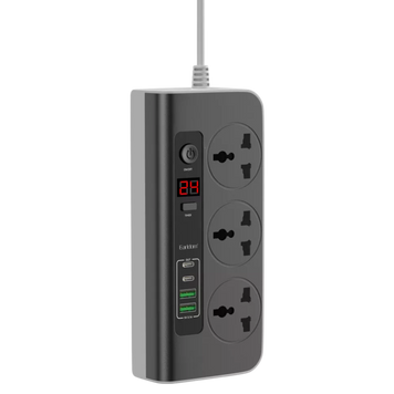 Удлинитель сетевой фильтр питания Earldom ES-SC02 2USB+2Type-C+3розетки 100703 фото