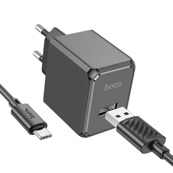 Зарядное устройство с кабелем Type-C Hoco CS11A 1USB 100675 фото