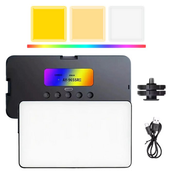 Накамерный свет с аккумулятором LED/RGB AY-84 100245 фото