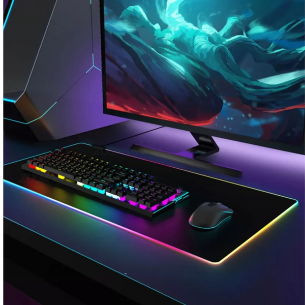 Игровой коврик для мыши с RGB/LED подсветкой 30х80 см 100873 фото