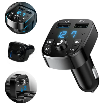 FM-модулятор Bluetooth-аудіоприймач X16 BT5.0/2USB/Micro SD 101117 фото