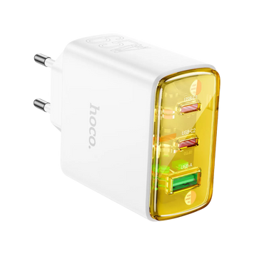 Зарядний пристрій Hoco CS44A 2Type-C+1USB QC3.0 (65 Вт) White 100591 фото