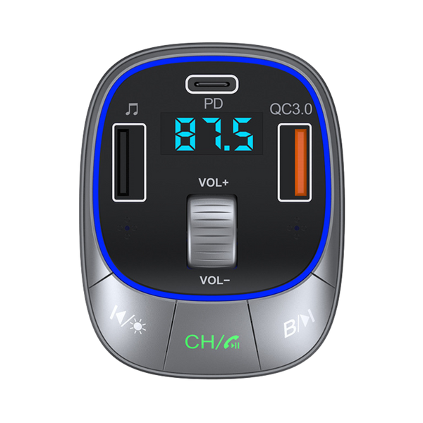 FM-модулятор Bluetooth-аудиоприемник Hoco E76 BT5.0/2USB/Type-C 101122 фото