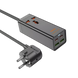 Удлинитель сетевой фильтр питания Hoco AC10A 2USB+2Type-C+1розетка Black 100686 фото 1