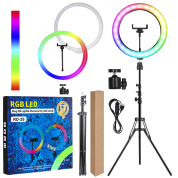 Кільцева лампа (26 см) світлодіодна RGB RD-26  100113 фото