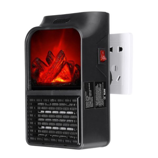 Портативний обігрівач FLAME HEATER 900 Вт з імітацією каміна 500256 фото