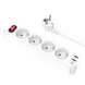 Удлинитель сетевой фильтр питания Hoco NS1 2USB+1Type-C+4розетки  100691 фото 1