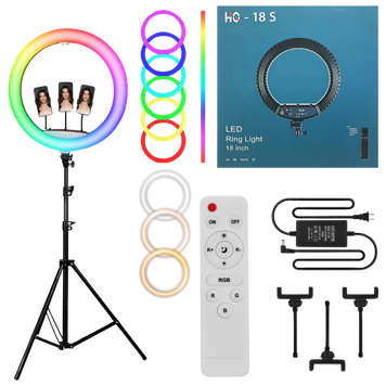 Кільцева лампа (45 см) світлодіодна RGB HQ-18S 100116 фото