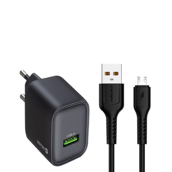 Зарядний пристрій з кабелем Micro USB Veron VR-C15Q 2.4A 1USB (18 Вт) 100649 фото