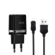 Зарядний пристрій з кабелем Lightning Hoco C12 2USB (2,4 А) Black 100602 фото 1