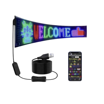Гнучкий LED-екран Matrix Panel з Wi-Fi керуванням через застосунок, RGB підсвічування 400227 фото