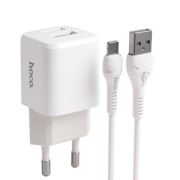 Зарядний пристрій з кабелем Lightning Hoco N8 2USB (2,4 А) 100605 фото