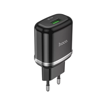 Зарядний пристрій Hoco N3 QC3.0 1USB (18 Вт) Black 100565 фото
